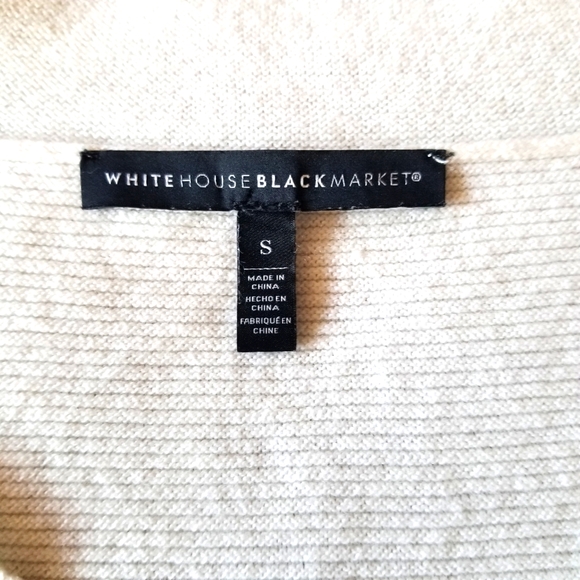 White House black market wool blend cream Knit Sweater size S - Picture 3 of 10